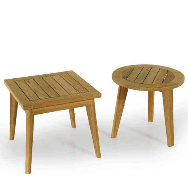 Teak Outdoor Round End Table Olympia