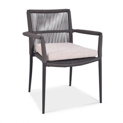 9 Pc Aluminum Patio Dining Set – Raven Table & June Stacking Chairs
