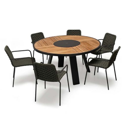 Outdoor Aluminum Rope Side Chair- Apex