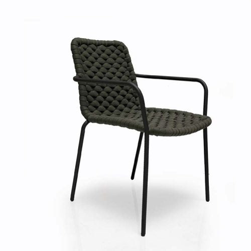 5 Pc Teak Garden Dining Set Iris Round Table with 4 Apex Chairs