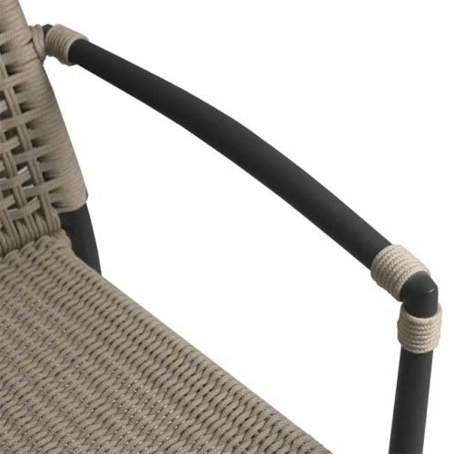 Teak Aluminum Outdoor Round Dining Set- Bold with Wee stacking chairs