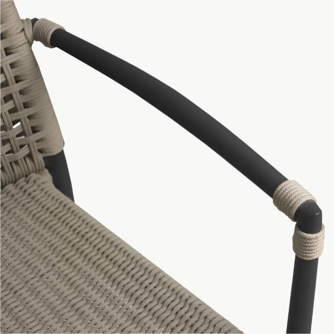 Outdoor Aluminum Rope Arm Chair Asteroid Wee