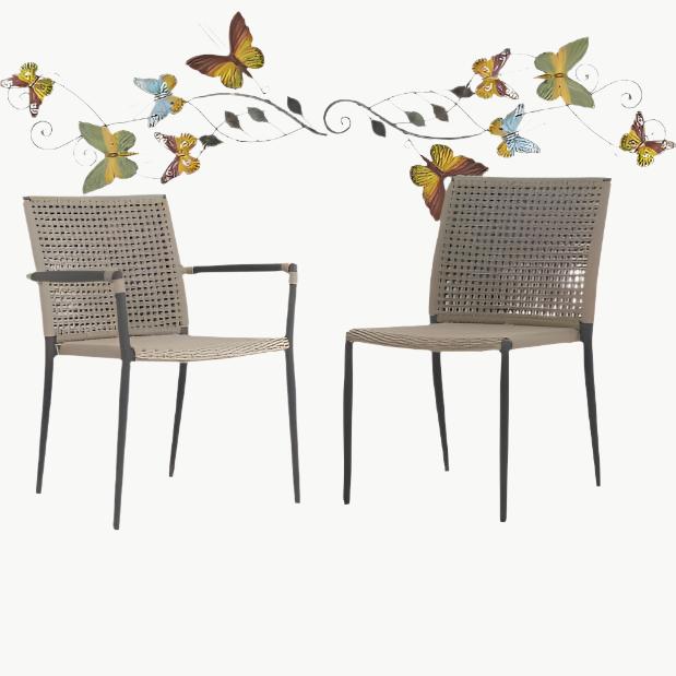 Outdoor Aluminum Rope Arm Chair Asteroid Wee