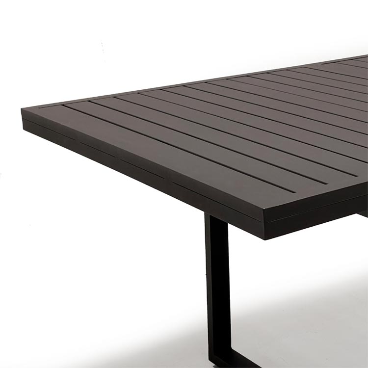 9 Pc Aluminum Patio Dining Set – Raven Table & Apex Stacking Arm Chairs