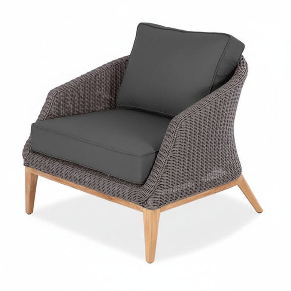 Wicker Teak Outdoor Club Chair – Grace