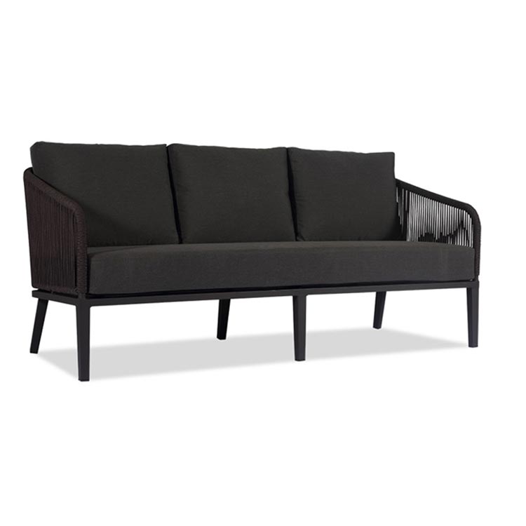 Modern Outdoor Aluminum Rope Sofa Lounge Set – Rise | Seats 5