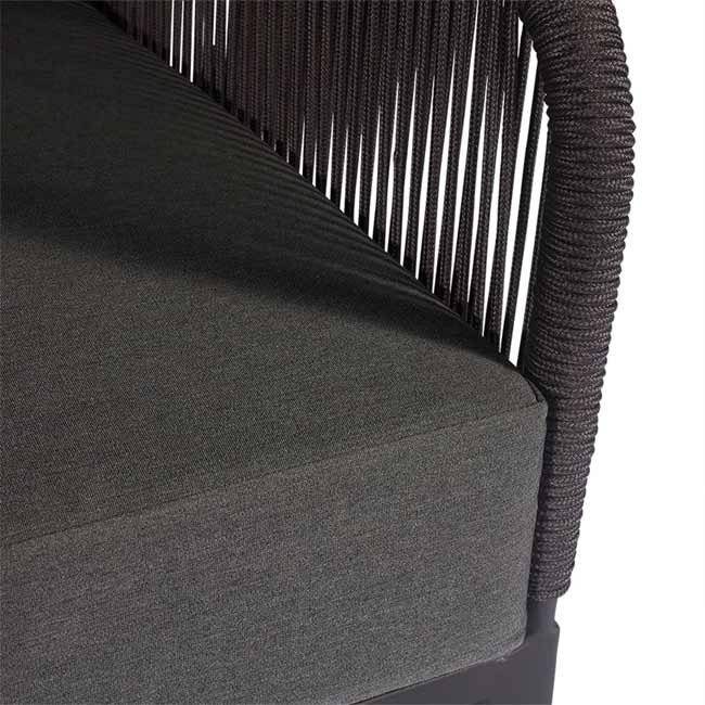 Modern Outdoor Aluminum Rope Sofa Lounge Set – Rise | Seats 5