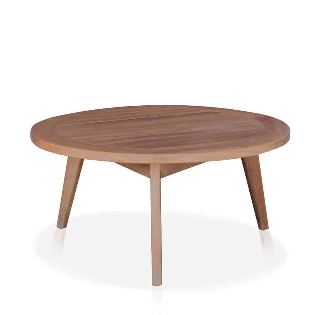 Danish Modern Teak Round Patio Coffee Table Rohm