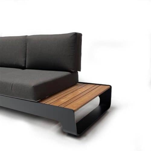 Outdoor Cast Aluminum Teak Lounge Set β Sanya