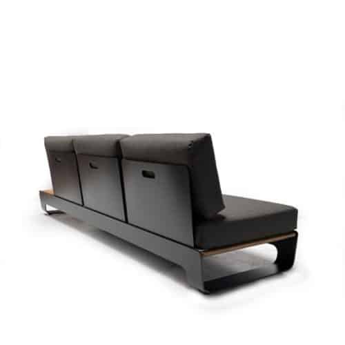 Outdoor Cast Aluminum Teak Lounge Set – Sanya