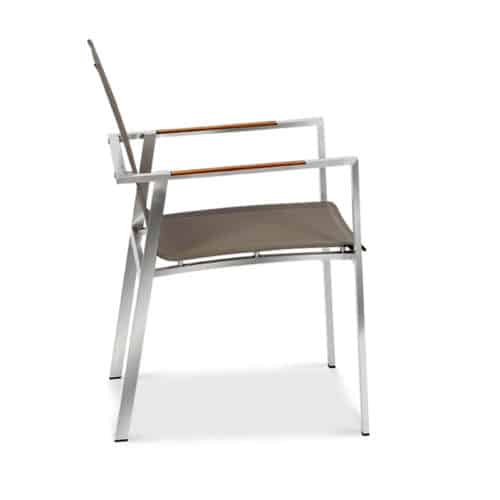 Stainless Steel Sling Outdoor Stacking Chair Alzette