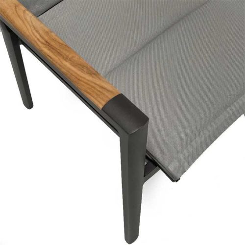 9 Pc Aluminum Outdoor Dining Set Raven table Summit stacking Arm chair