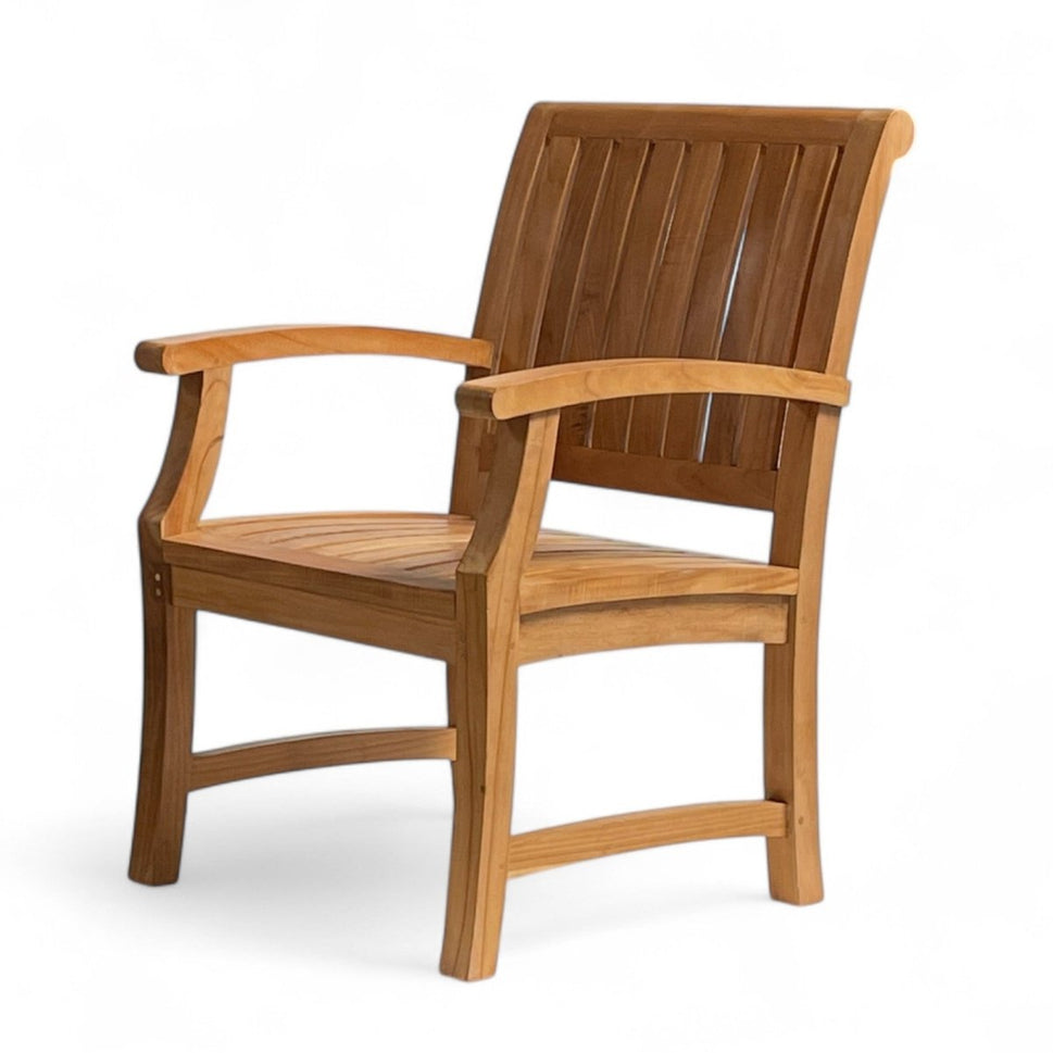 Teak Outdoor Dining Set – Portland 95" Extension Table & Titan Arm Chairs