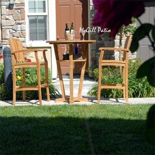 Teak Patio Outdoor Bar Arm Chair – Titan