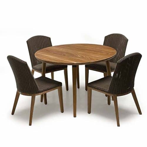 48 inch Mid century Modern Round Outdoor Dining Table Lara
