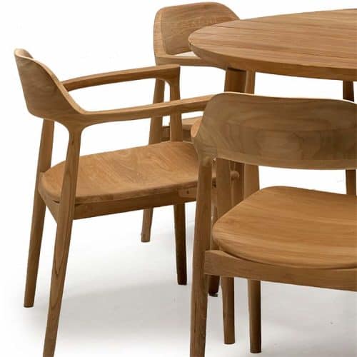 5 Pc Mid century Teak Patio Dining for Four Lara