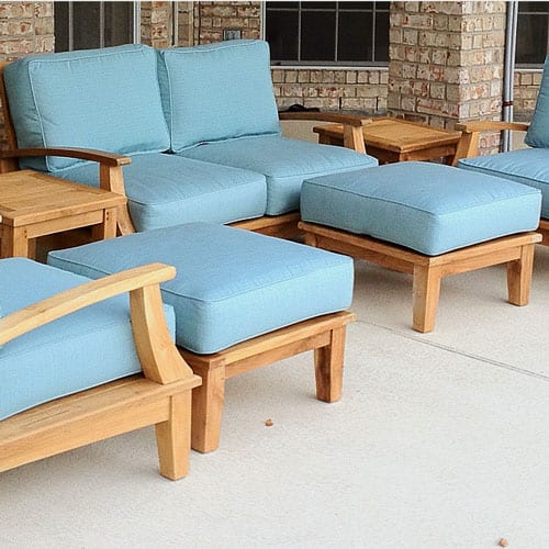 Teak Outdoor Lounge Ottoman Bali