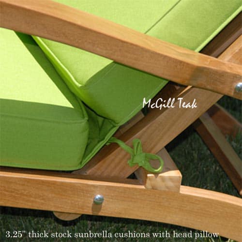 Outdoor Folding Steamer Chair Cushion