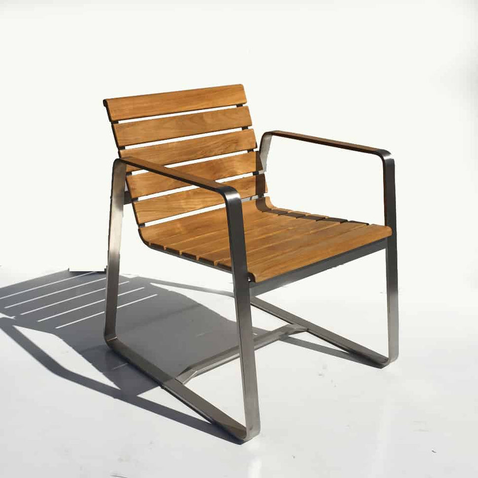 Teak Steel Outdoor Dining Chair Regnatt
