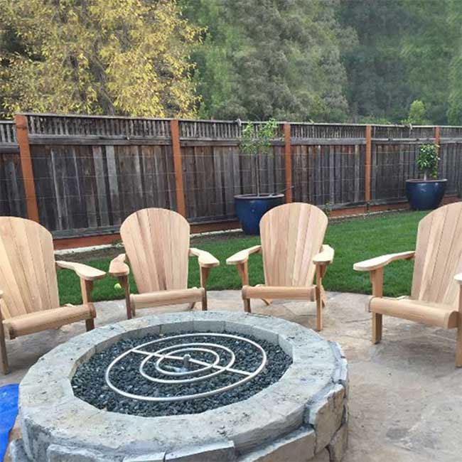 4 pc Teak Adirondack Chair Lounge Set
