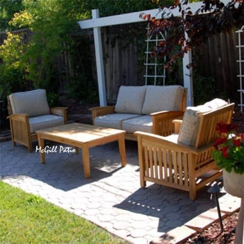 Teak Deep seat Lounge Loveseat – Sumatra