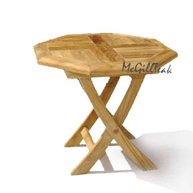 Teak Octagonal Outdoor Side Folding Table Sirus