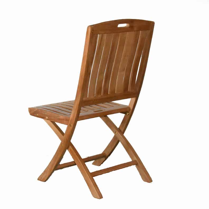 7 Pc Teak Outdoor Dining Set Agean and NewYork Folding Chairs