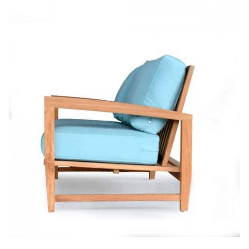 Modern Teak Outdoor Deep Seating Loveseat - Alfani