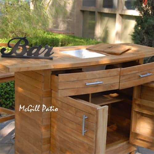 Outdoor Teak Bar- Sunset