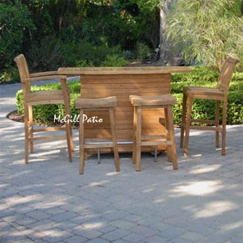 Teak Patio Outdoor Bar Arm Chair – Titan