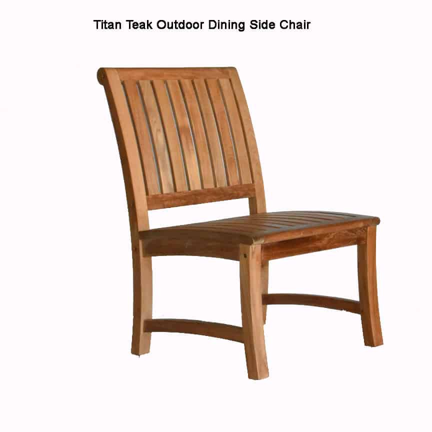 Teak Outdoor Dining Side Chair Titan