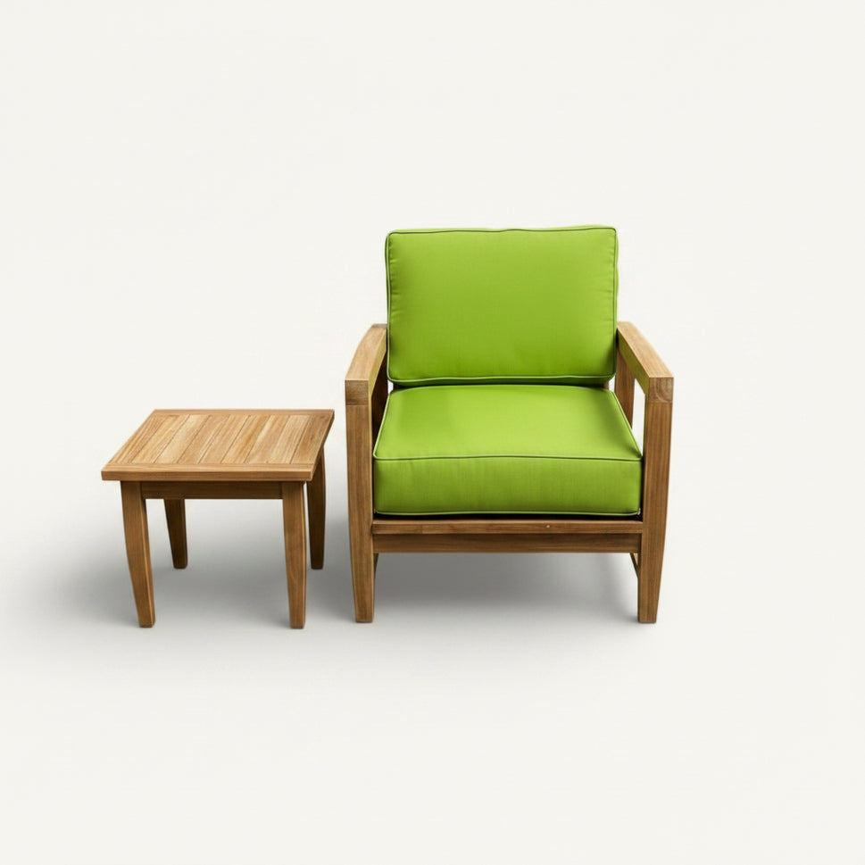 Teak Outdoor Side End Table - Alfani