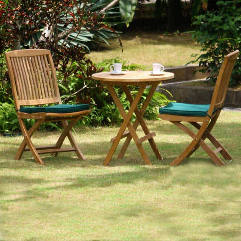 3pc Bistro Outdoor Folding Dining Set Cairns and Blaze