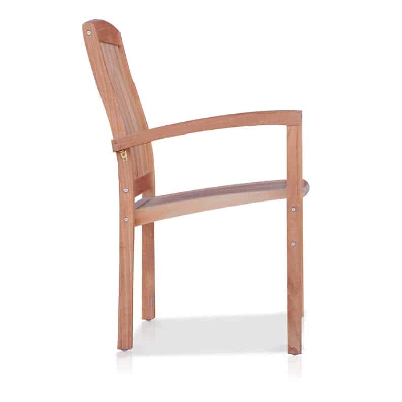 11 pc Teak Outdoor Dining Table Set Titan Table & Tenafly Stacking Chair