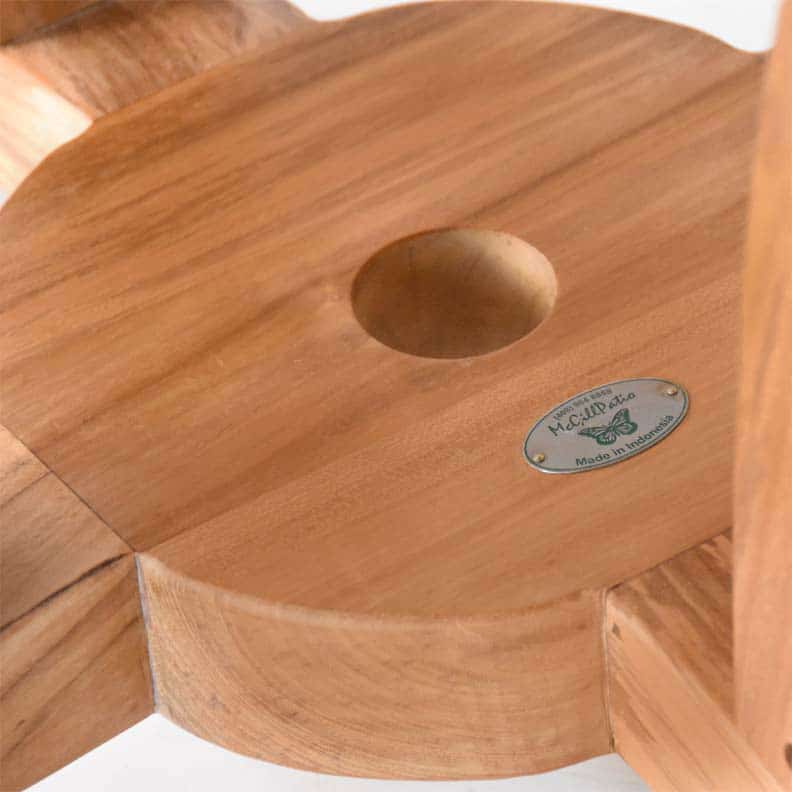 7 Pc Teak Garden Dining Set Helios Round Table 6 Blaze Chairs