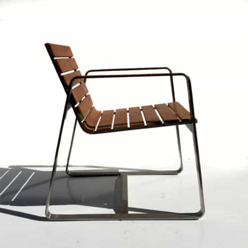 Teak Steel Outdoor Dining Chair Regnatt