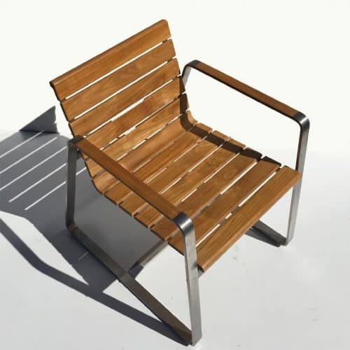 Teak Steel Outdoor Dining Chair Regnatt