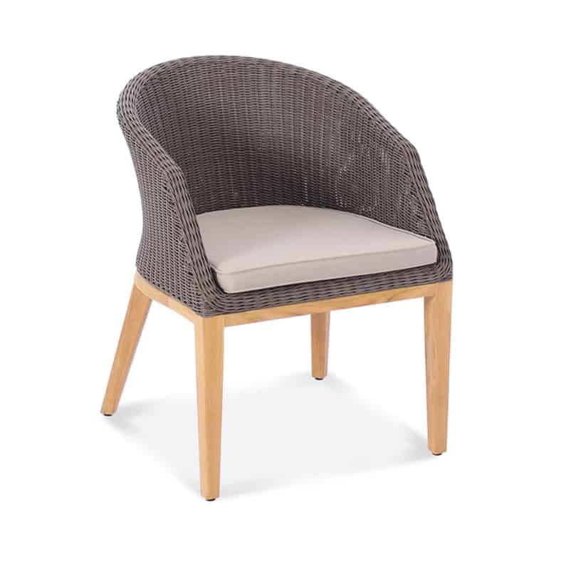 Wicker Teak Outdoor Dining Arm Chair-Grace