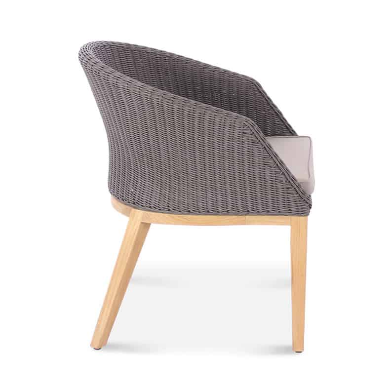 Wicker Teak Outdoor Dining Arm Chair-Grace
