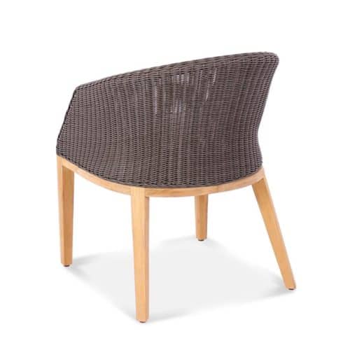 Wicker Teak Outdoor Dining Arm Chair-Grace