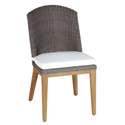 7 Pc Mid Century Modern Outdoor Teak Dining Set Lara Grace side