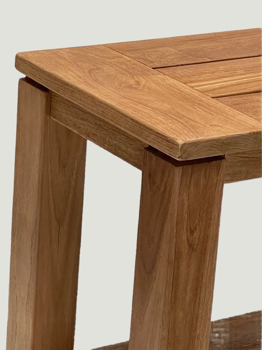 67 inches wide Recycle Teak Indoor Outdoor Console Table with Shelf