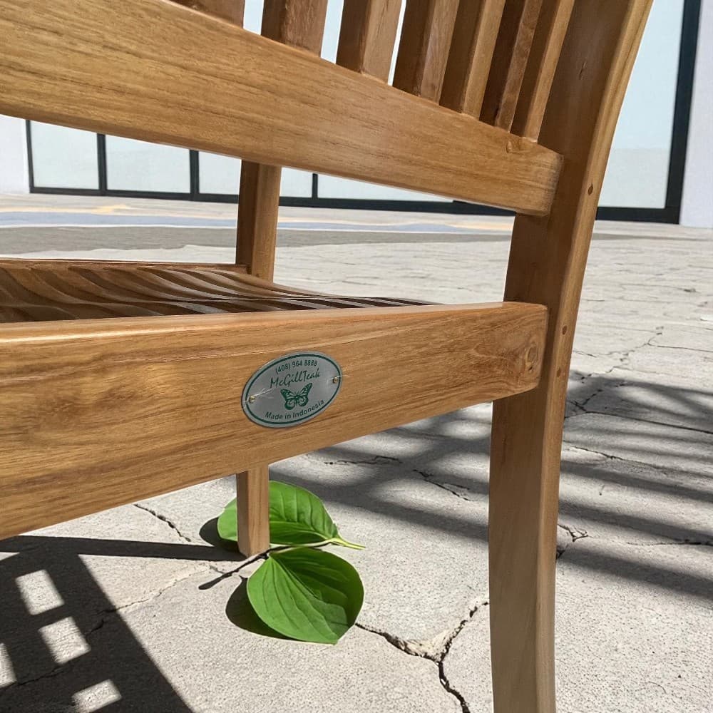 Teak Patio Stacking Dining Chair Blaze