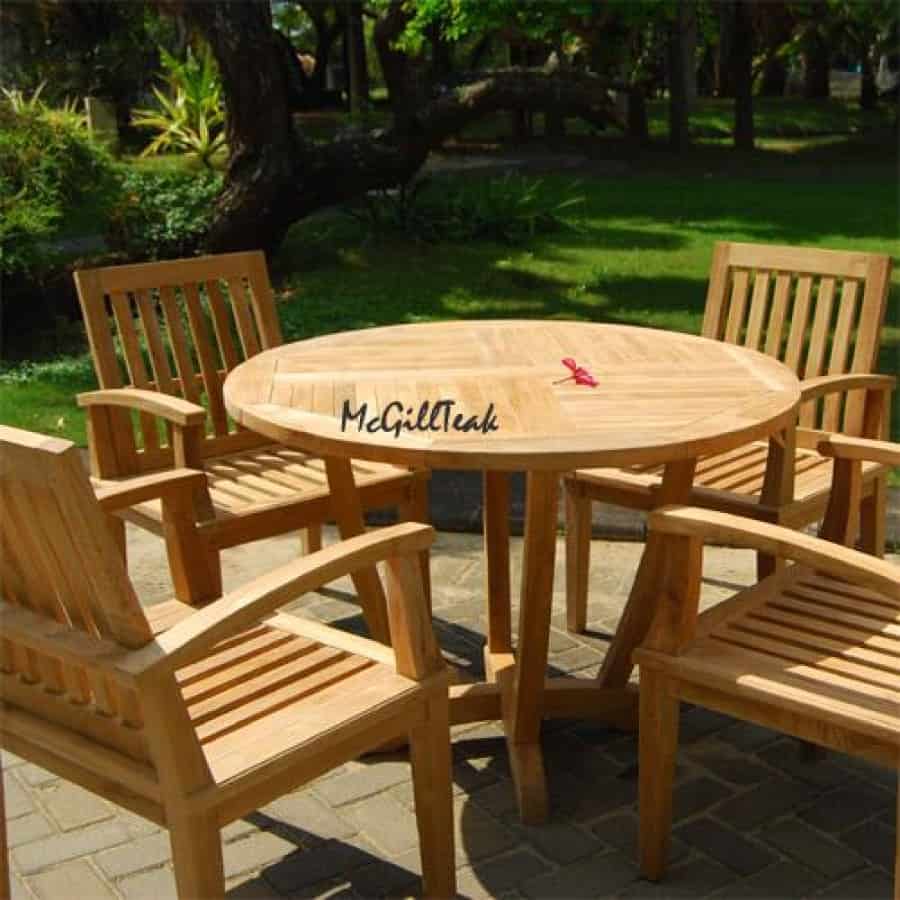 48 inches Teak Outdoor Round Table Tigris