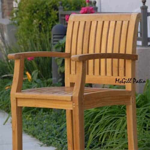 Teak Patio Outdoor Bar Arm Chair – Titan