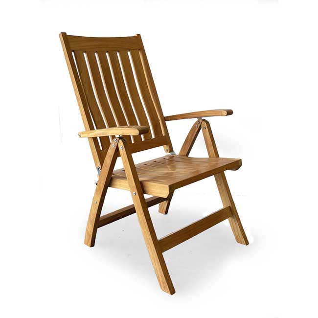 Teak Folding Reclining Chair Viro