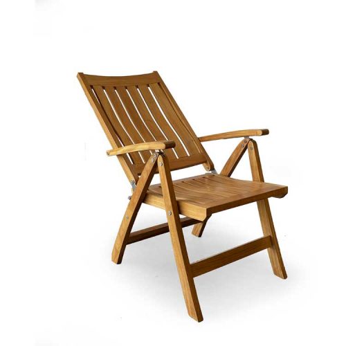 Teak Folding Reclining Chair Viro