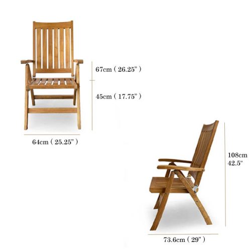 Teak Folding Reclining Chair Viro