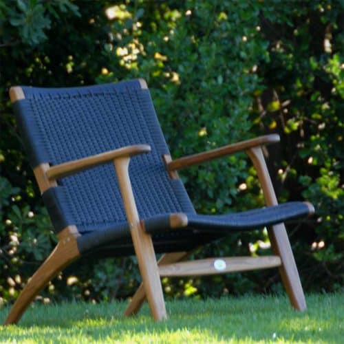 Outdoor Lounge Club Chair – The Rope Chair Black