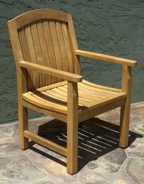 7 Pc Teak Patio Rectangular Dining Table Set Agean and Zaire